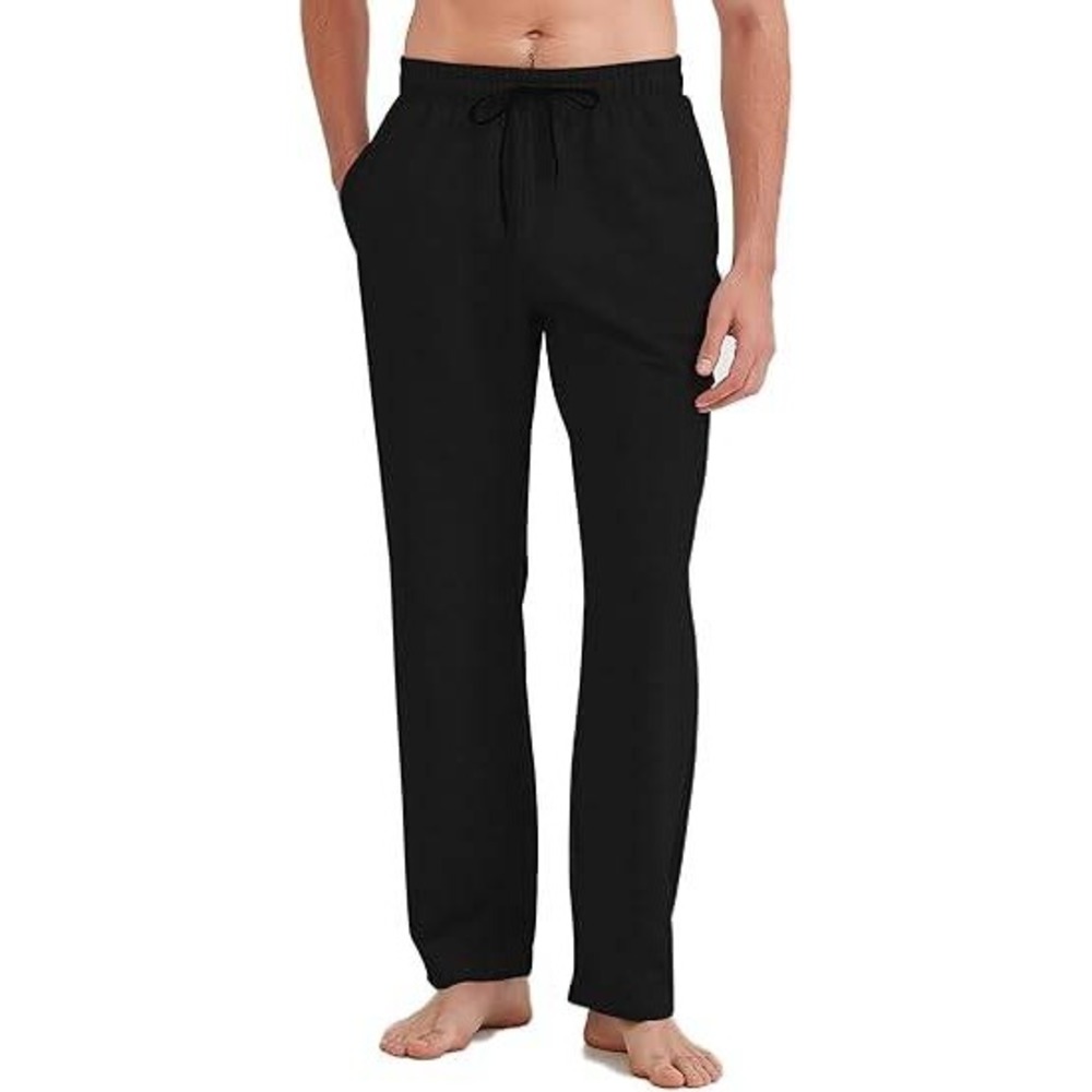 MSRP $40 Idtswch Men's L 36" Inseam Black Tall Sweatpants Open Bottom Joggers